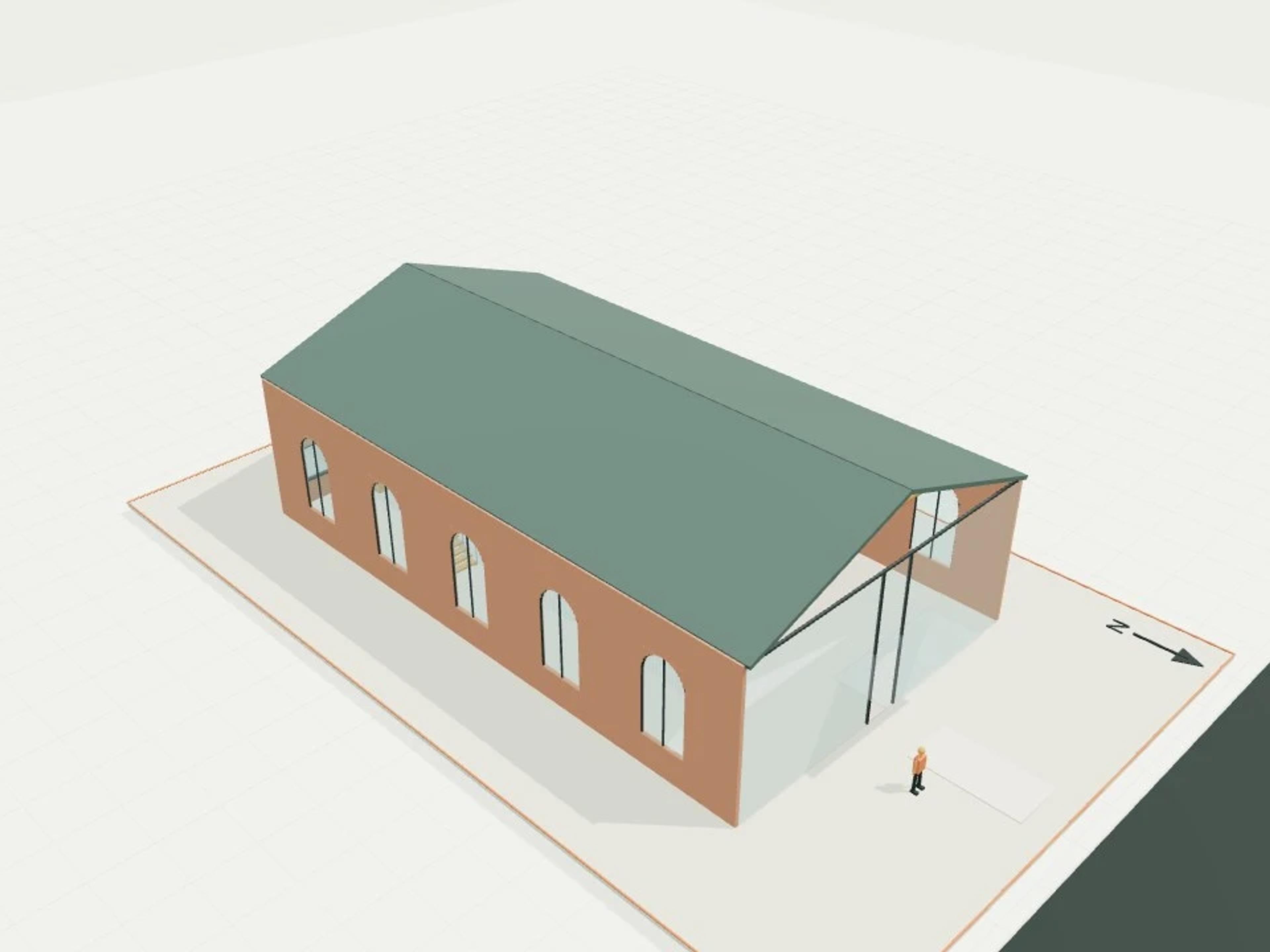 Church conversion, nave + mezzanine