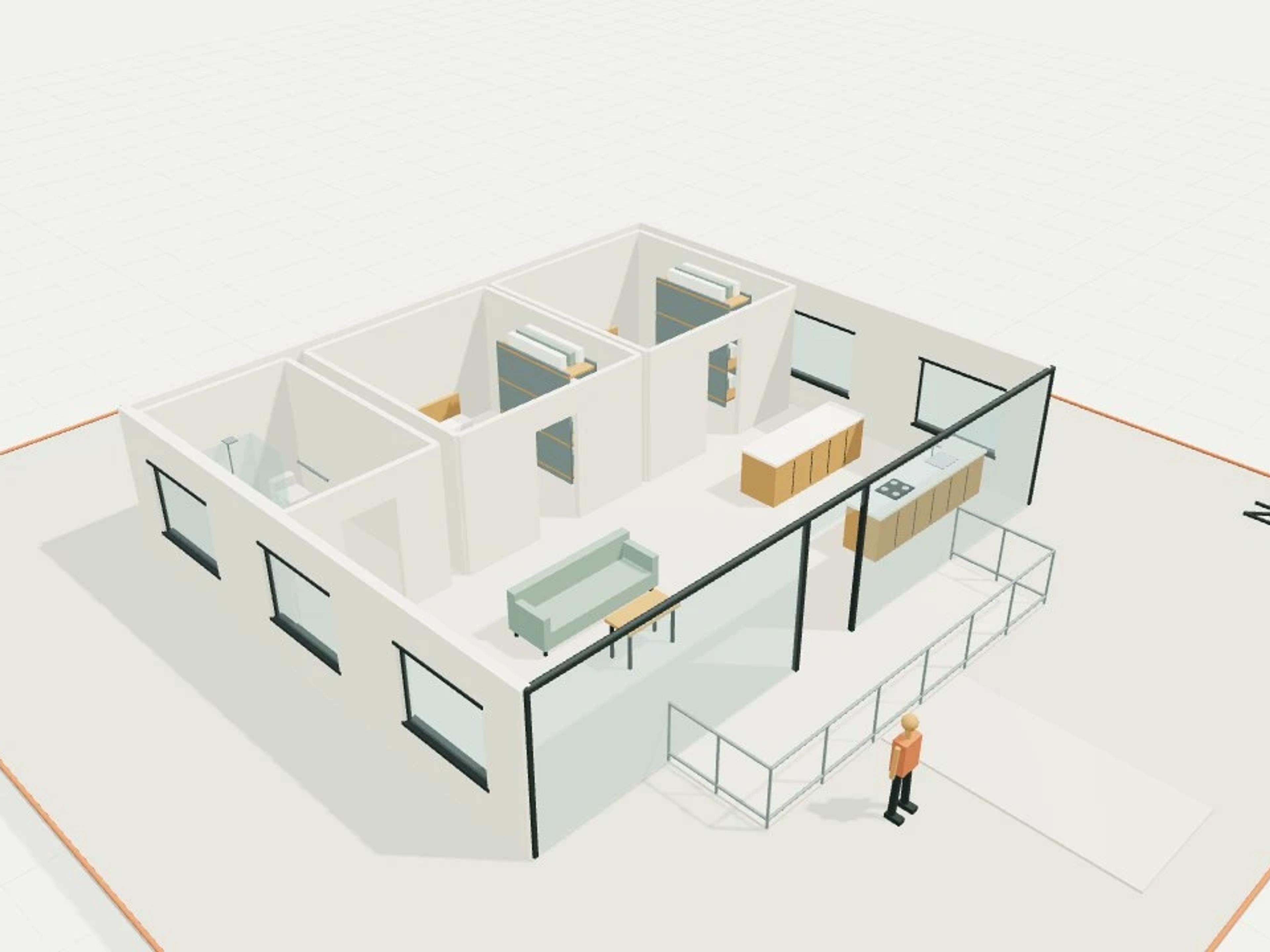 Apartment interior, 2 bedrooms