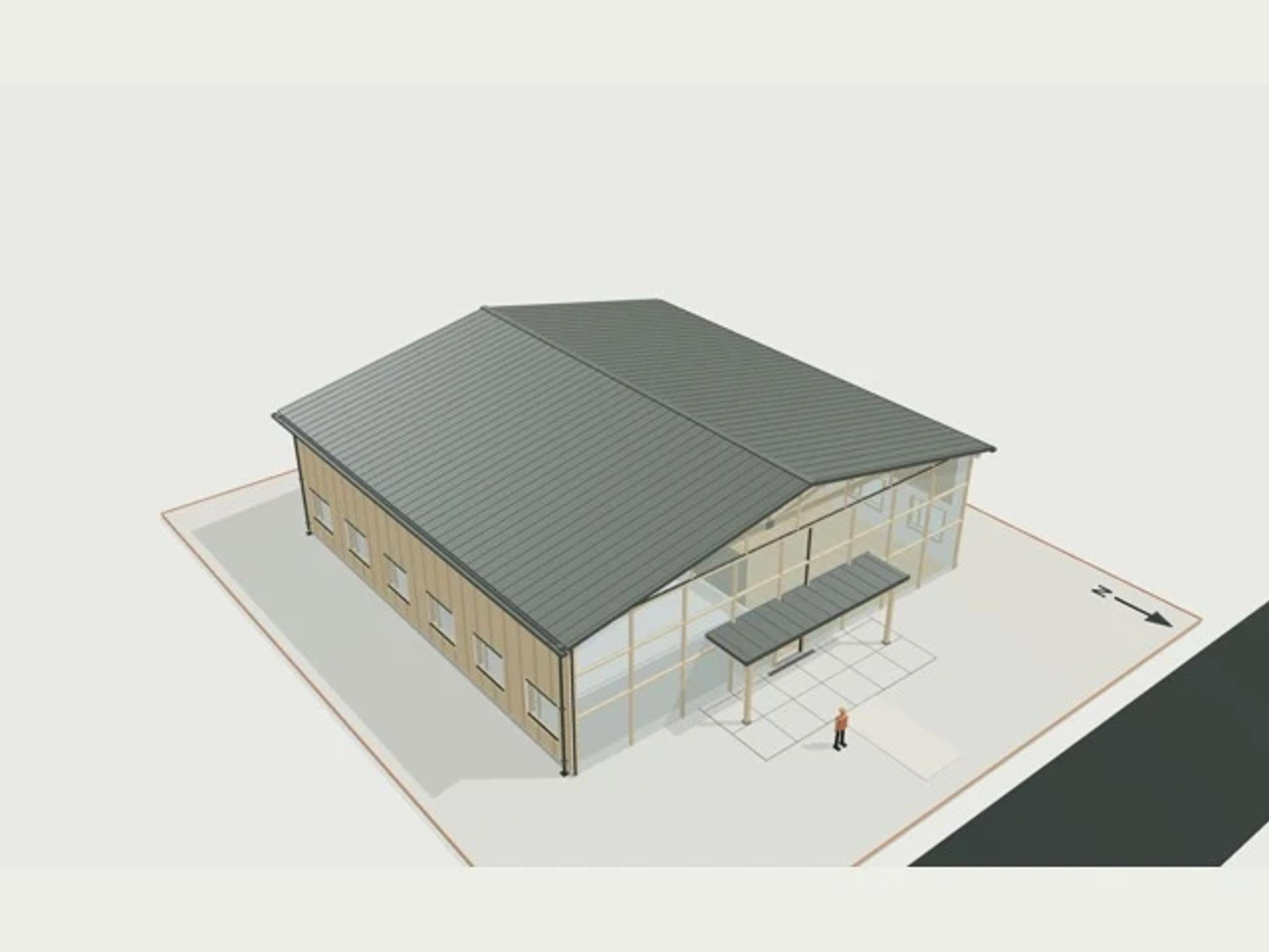 Community hall, 400 m²
