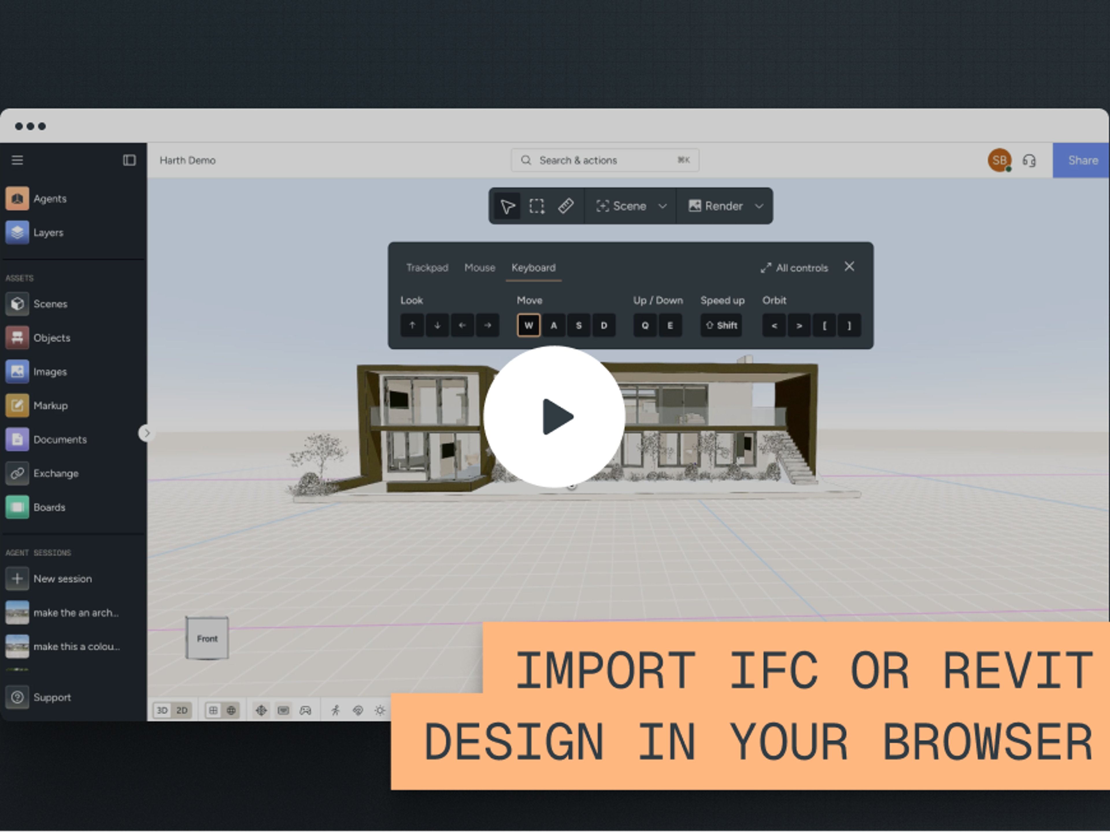 Harth Quickstart: Import IFC or Revit & Design in Your Browser