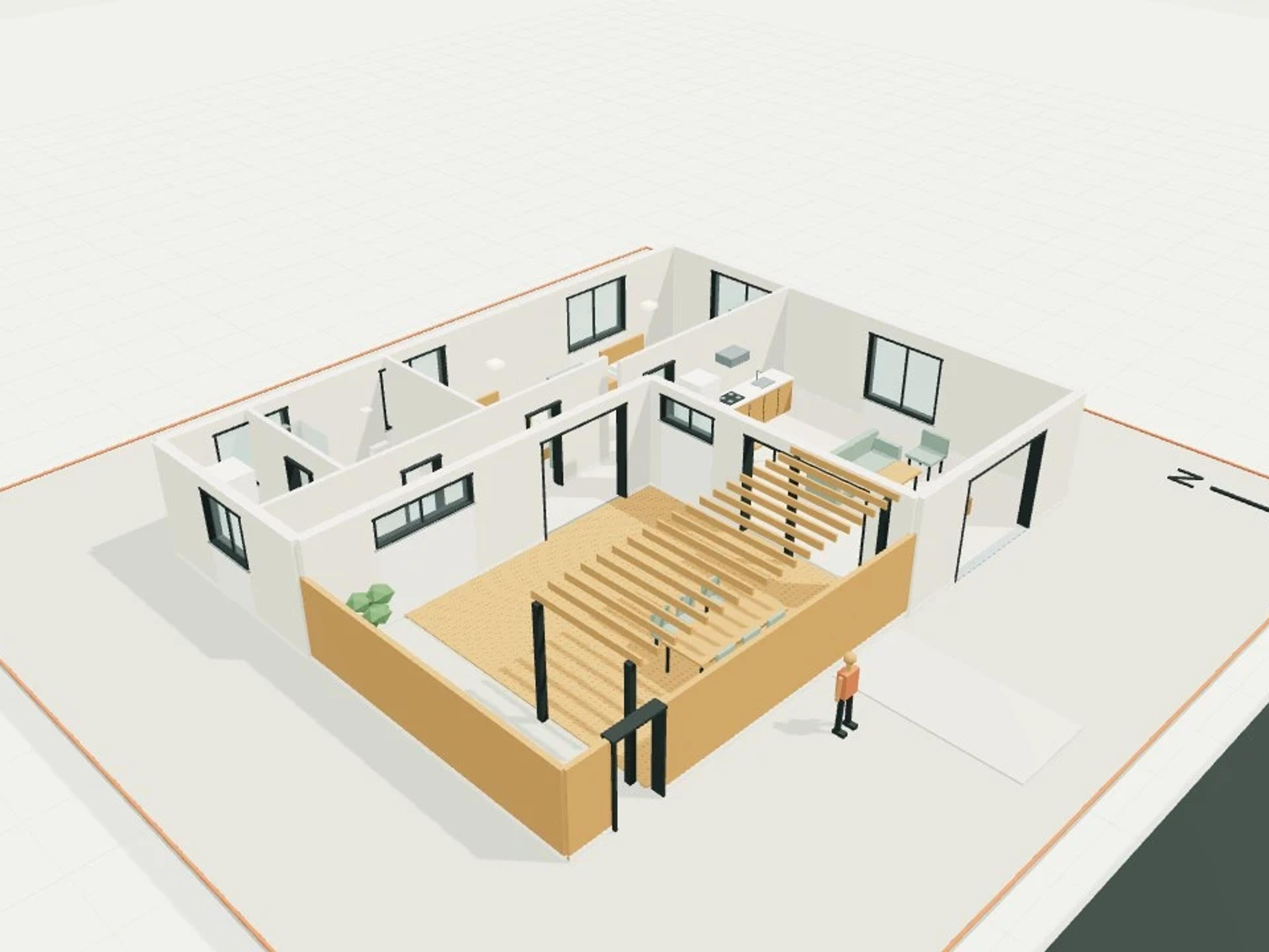 Private Outdoor Room · L-plan House