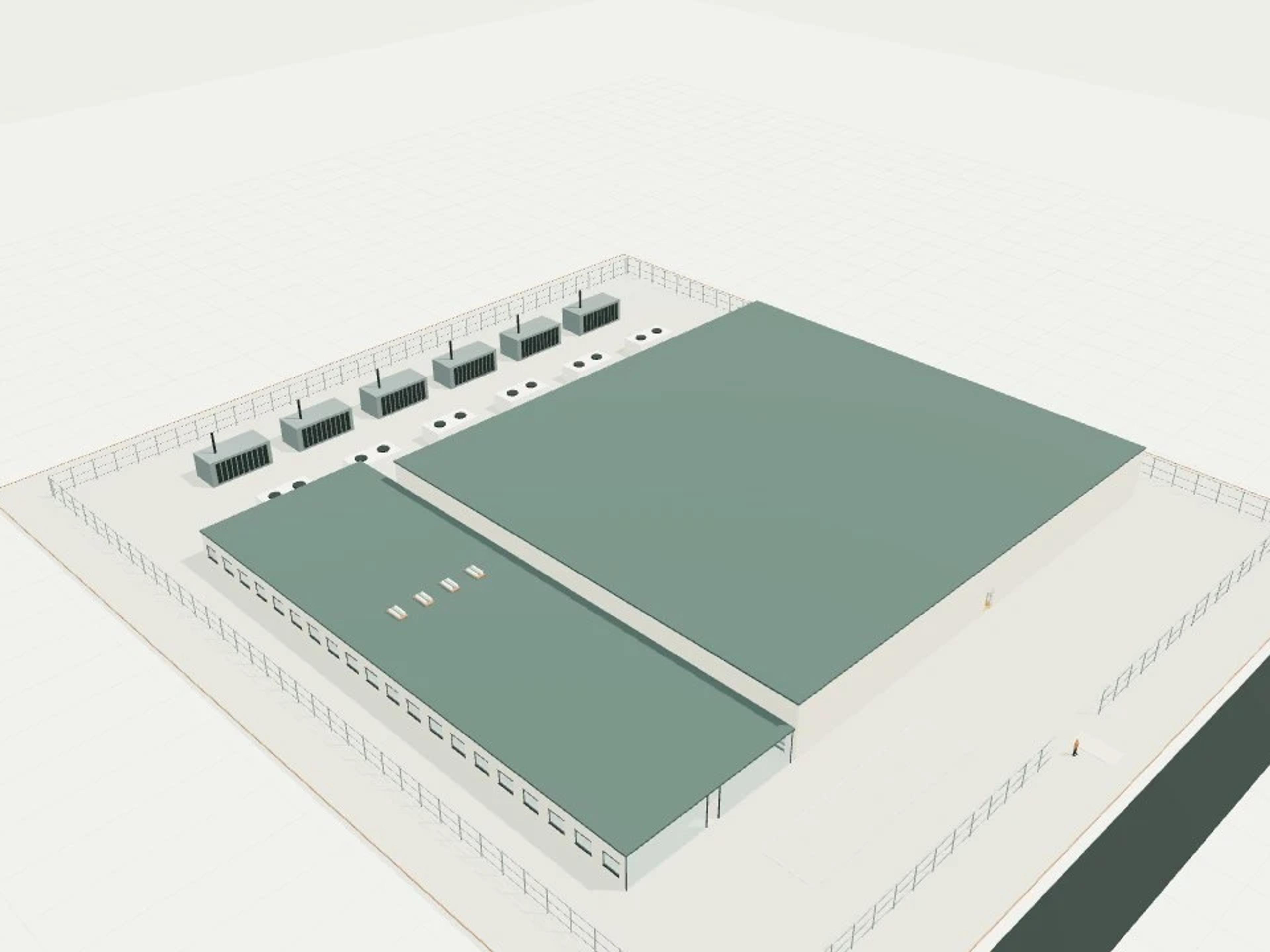 Data centre hall, nominal 5 MW IT load