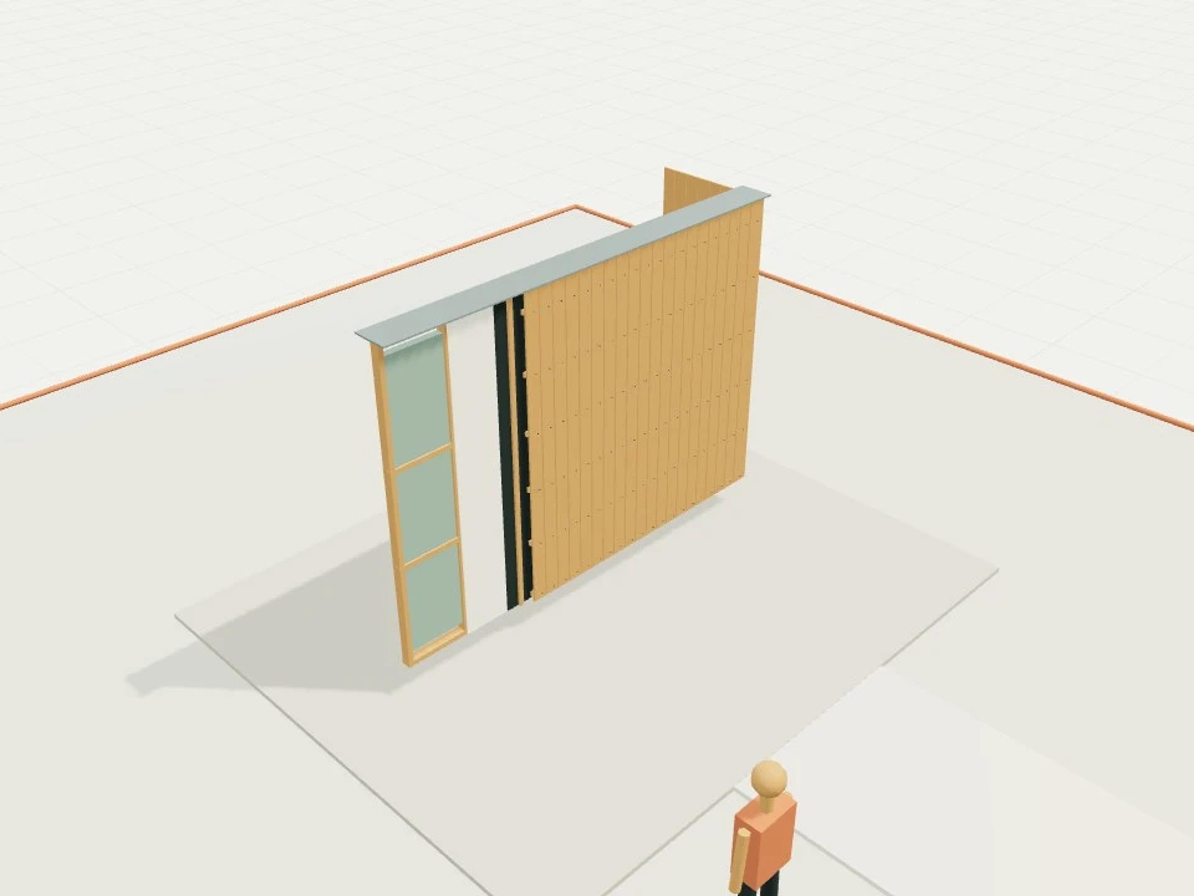 Timber rainscreen, ventilated corner + cutaway