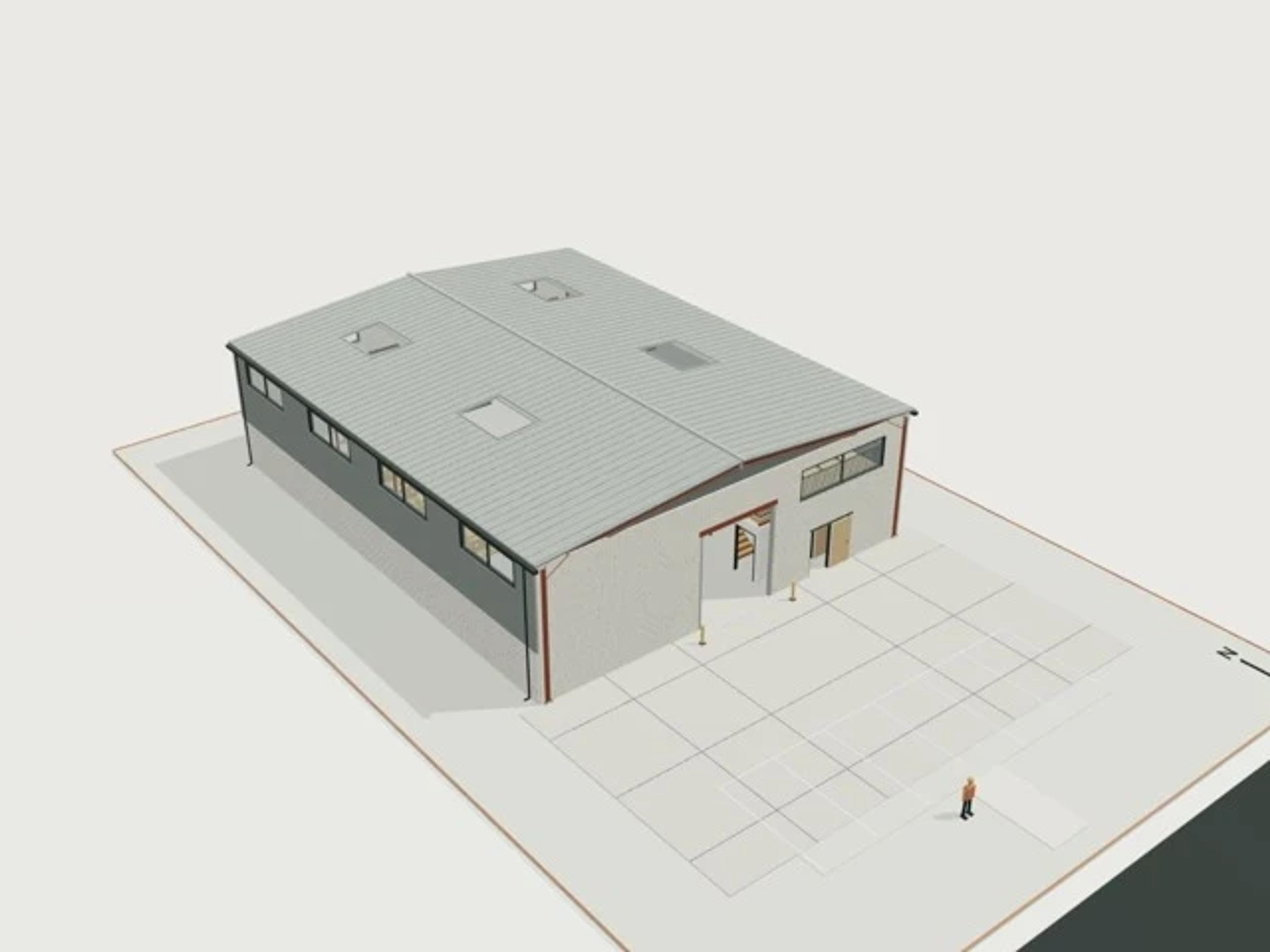 Light industrial unit, 500 m², 6 m clear
