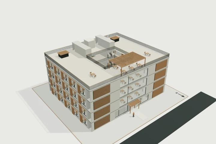 Boutique hotel, 40 keys, 4 storey