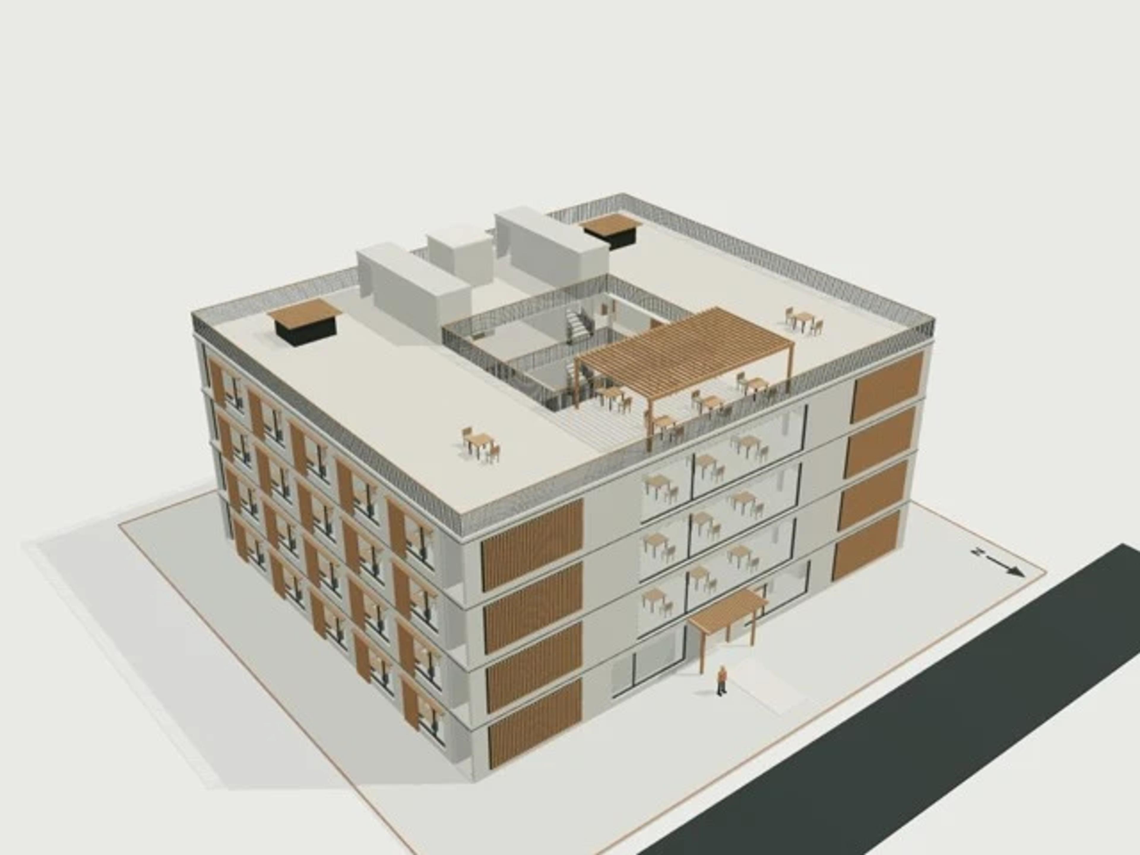 Boutique hotel, 40 keys, 4 storey