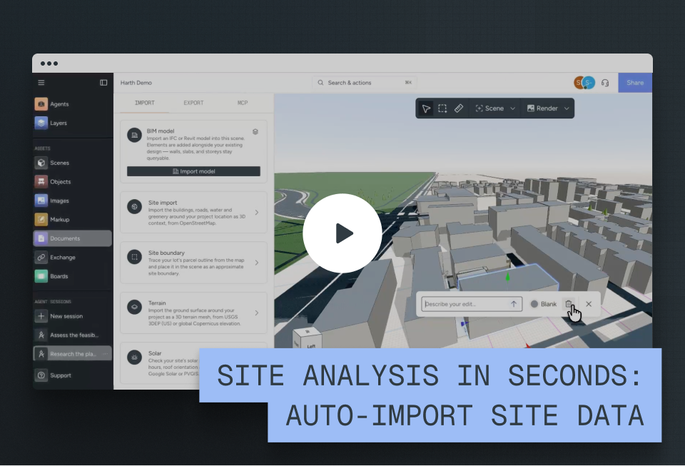 Site Analysis in Seconds: Auto-Import Site Boundaries, Buildings & Roads