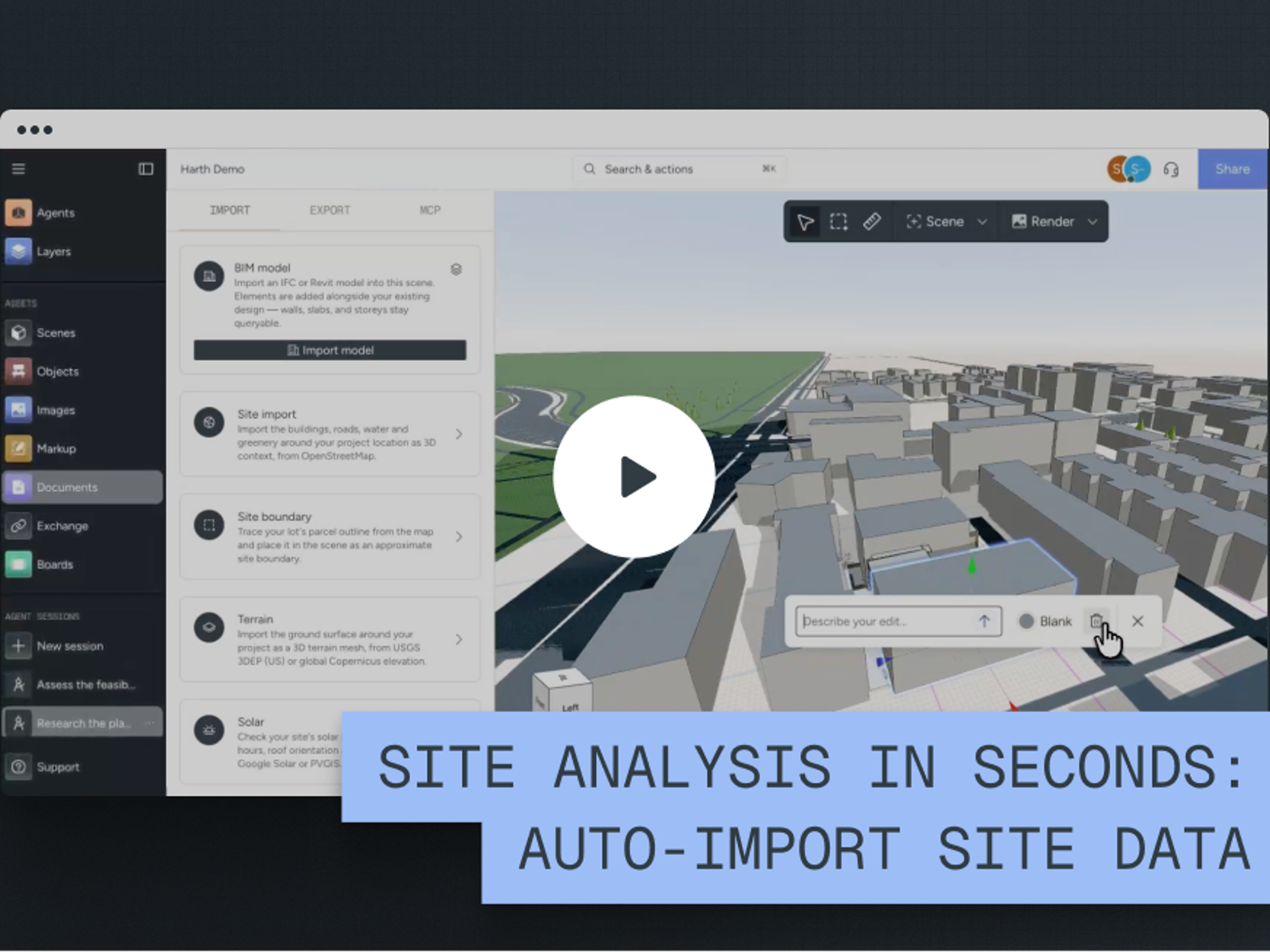 Site Analysis in Seconds: Auto-Import Site Boundaries, Buildings & Roads