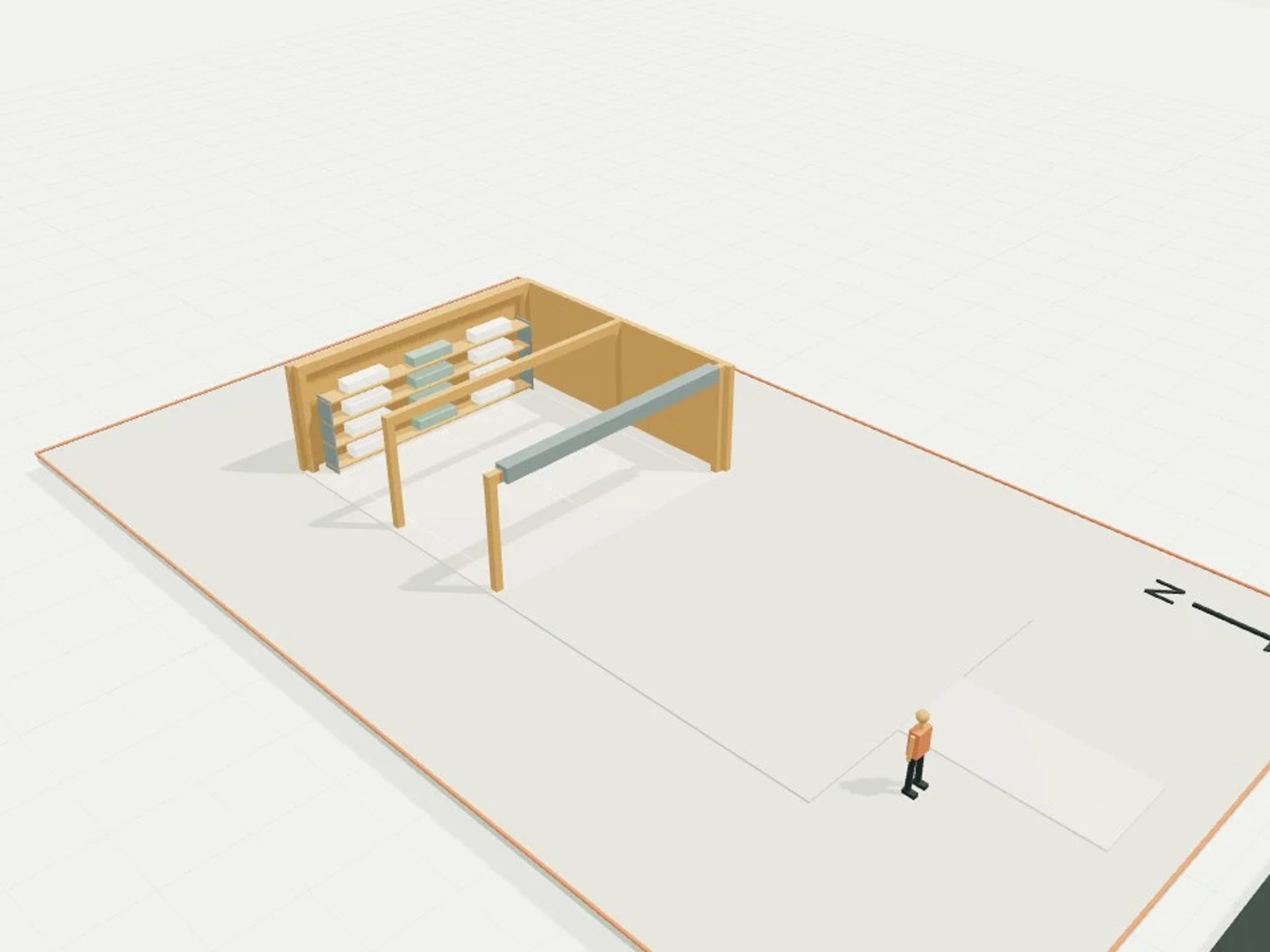 Double carport / garage, 2 vehicle bays