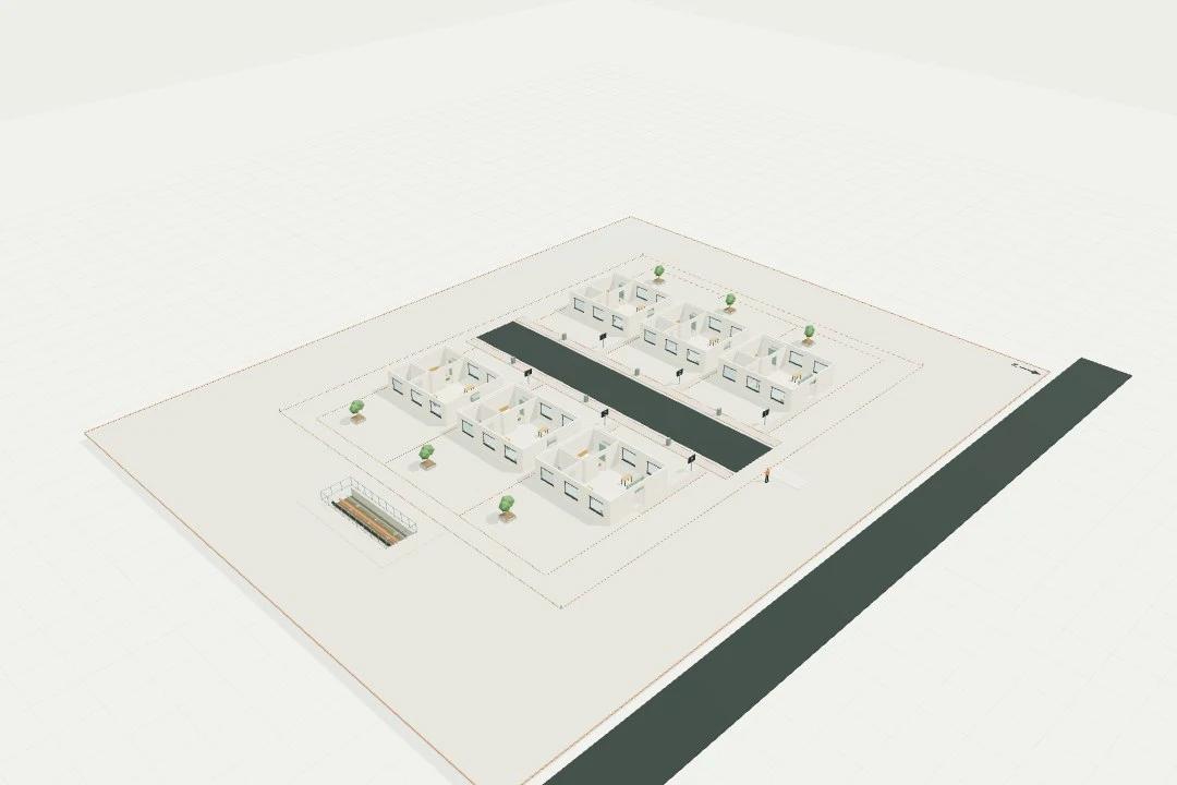 Six-lot subdivision with separate access and services corridors