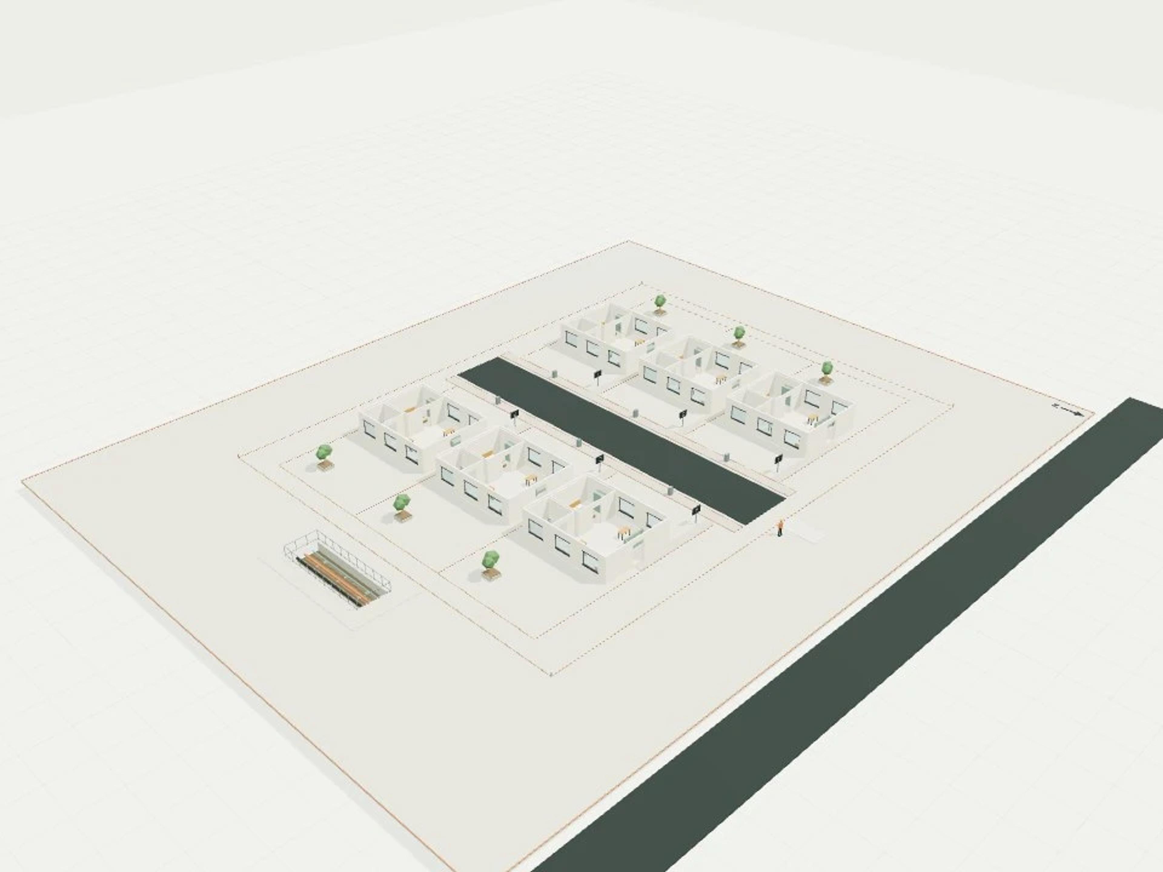 Six-lot subdivision with separate access and services corridors