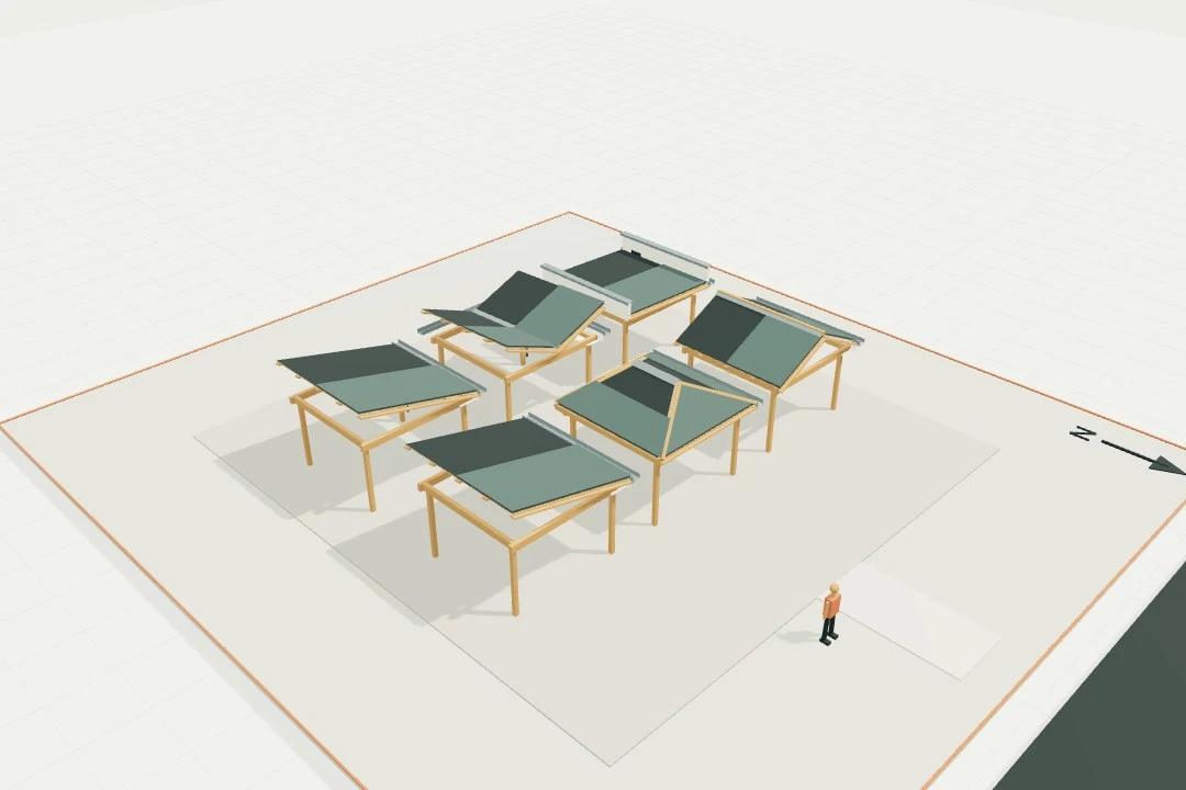 Roof gallery, gable + hip + monopitch + parapet + valley + eave