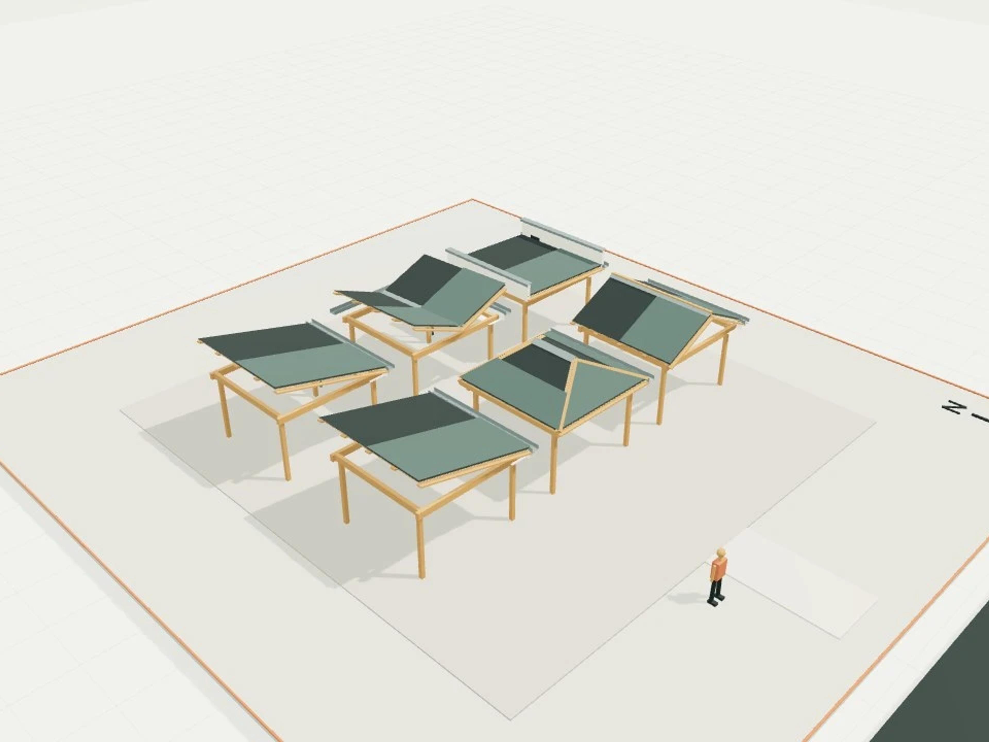 Roof gallery, gable + hip + monopitch + parapet + valley + eave