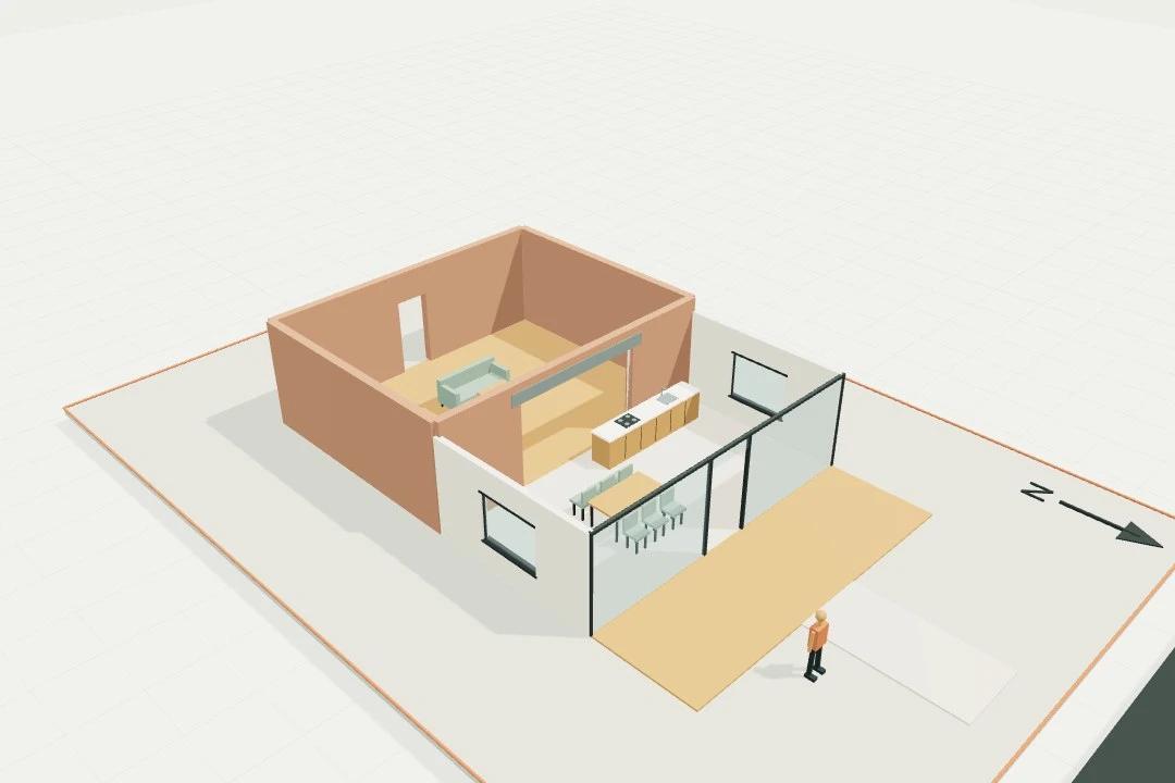Single-storey extension, 45 m²