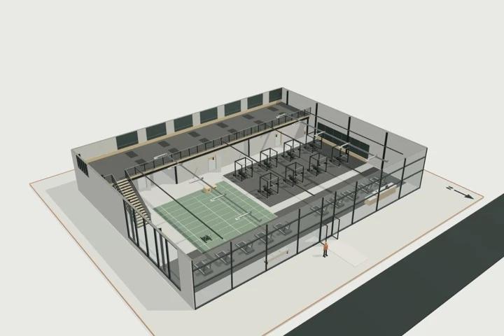 Gym, 800 m² large format