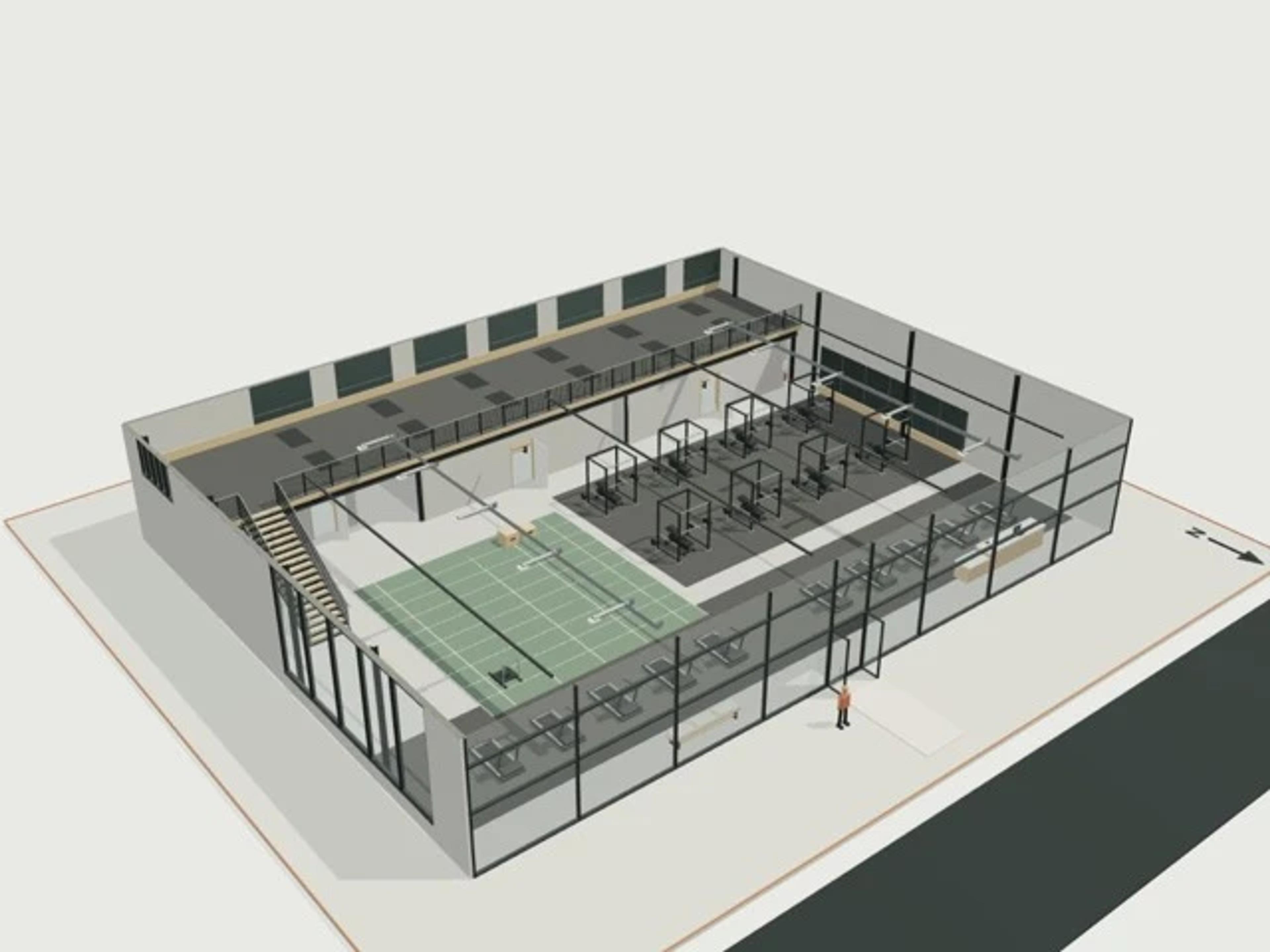 Gym, 800 m² large format
