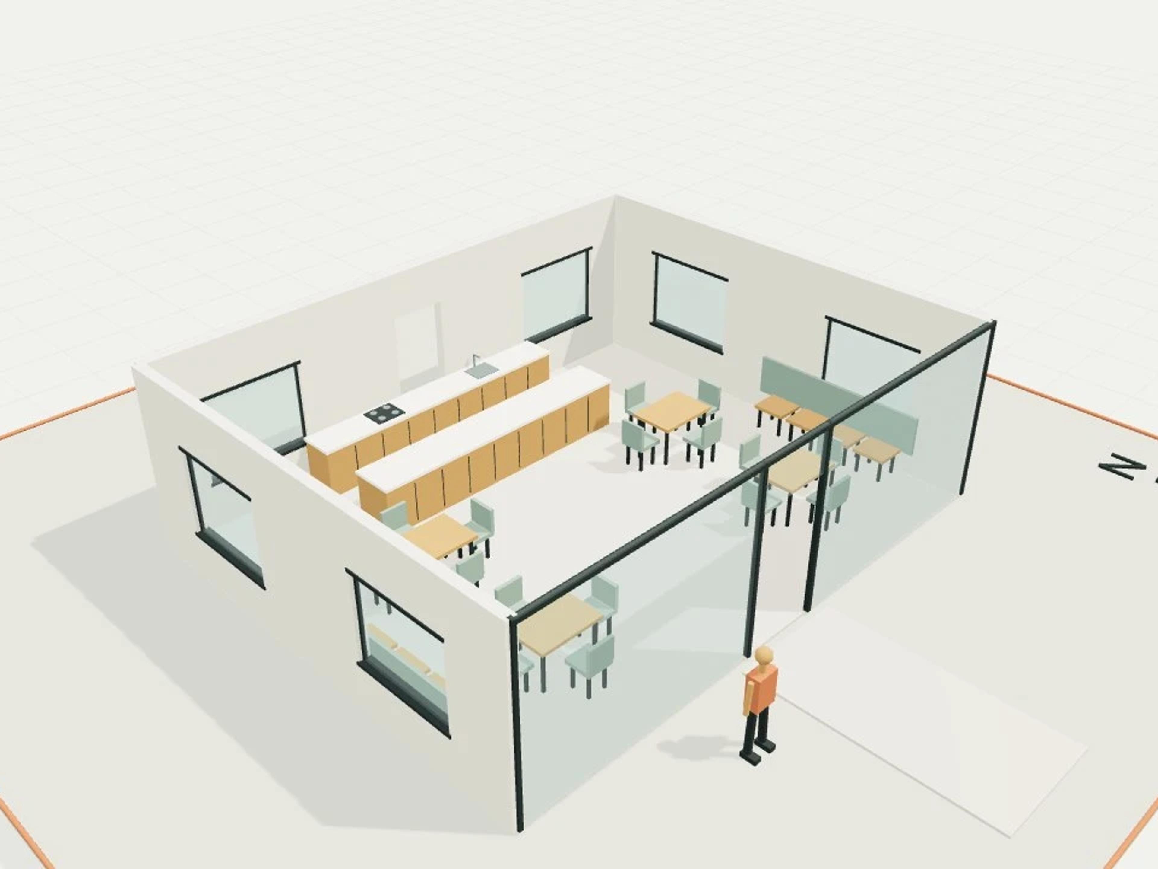 Café interior, 24 seats