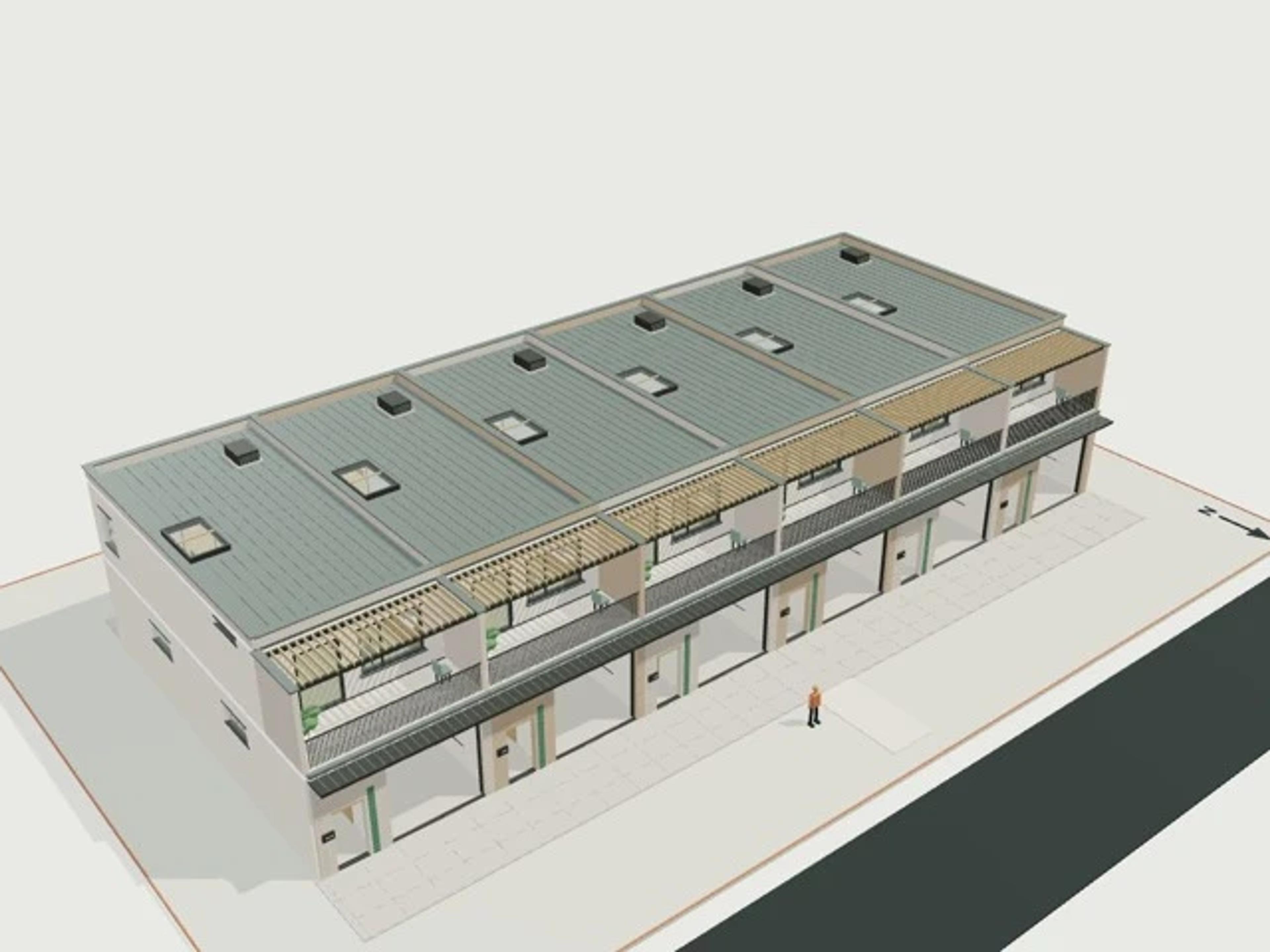 Live-work units, 6 workshops + 6 dwellings