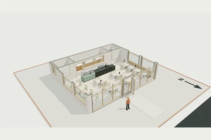 Café, 120 m², 40 seats