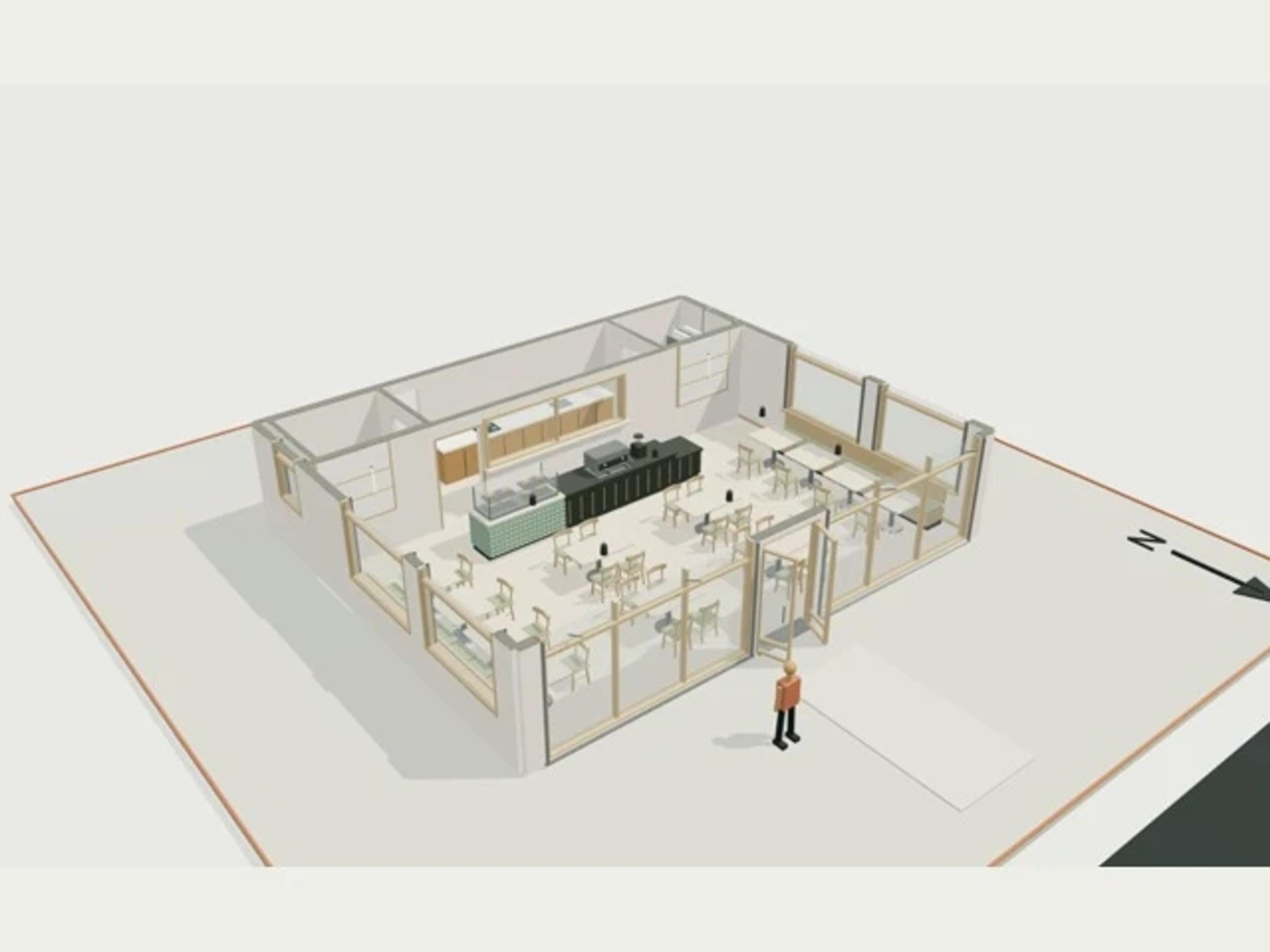 Café, 120 m², 40 seats