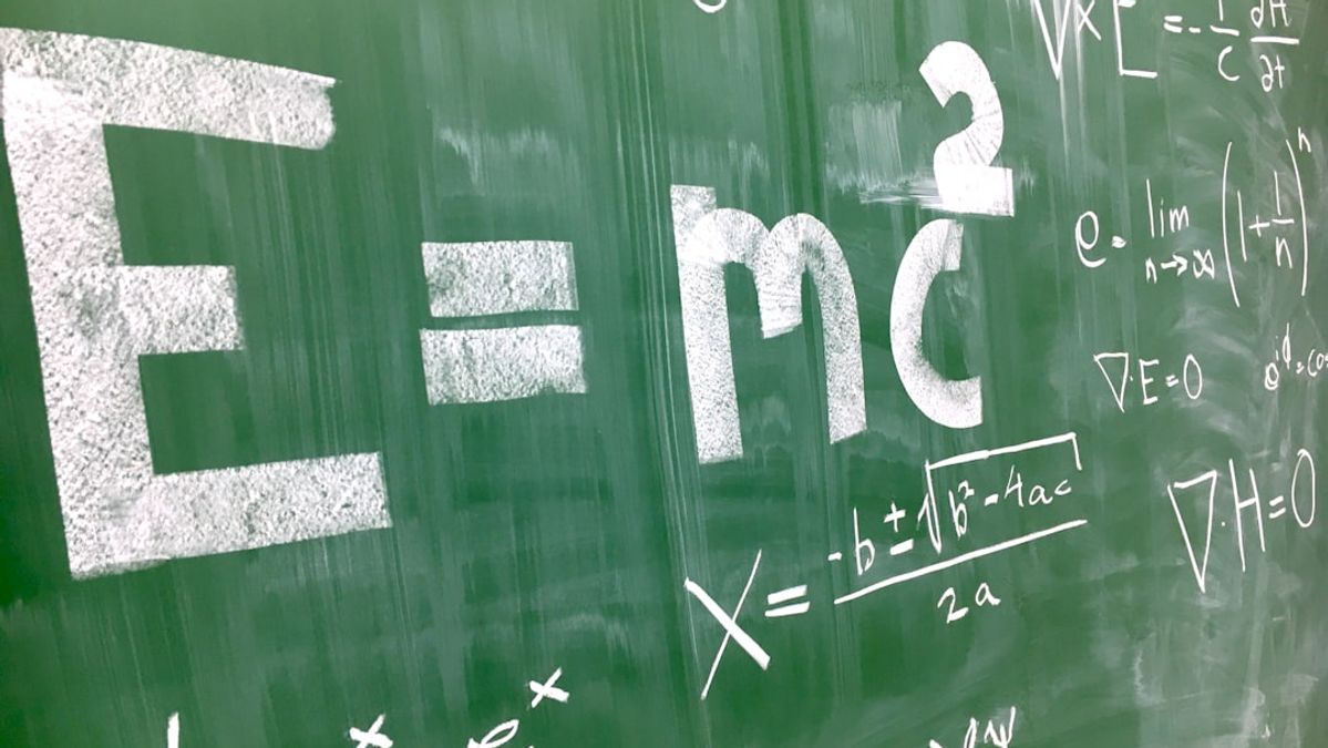 Student using laptop for online algebra tutoring session with interactive whiteboard showing mathematical equations