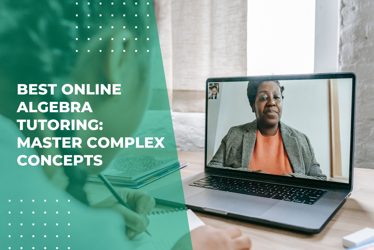Student learning algebra with an online tutor, mastering complex concepts through personalized instruction.
