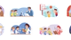 Cartoon bubbles show different extracurricular activities.