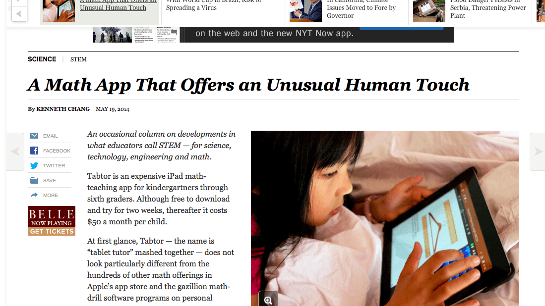 Thinkster Math - As featured in New York Times