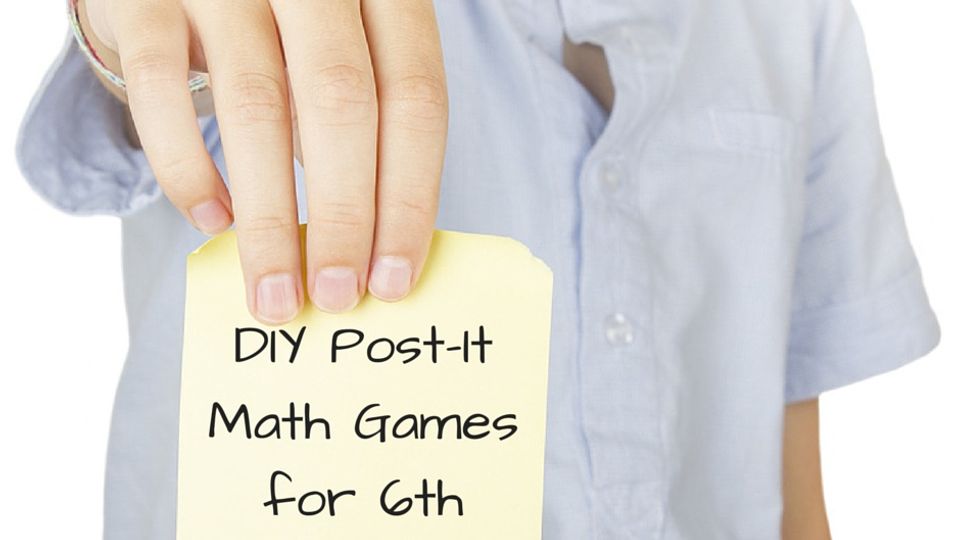 post-it math games for 6th grade