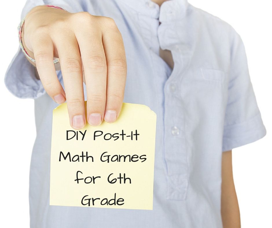 post-it math games for 6th grade