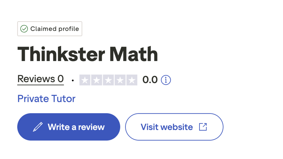 Thinkster Math Rating on TrustPilot - Does Not Exist