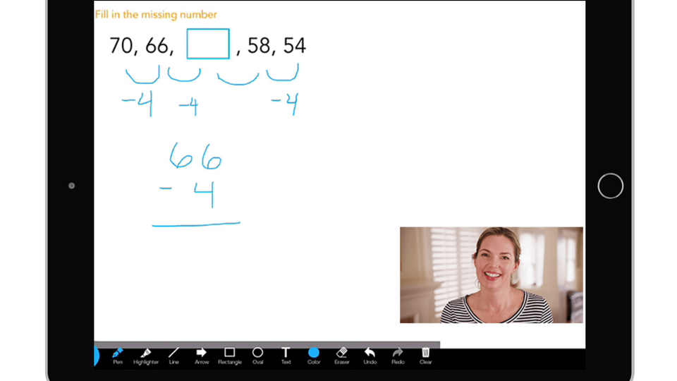 whiteboard tutoring session