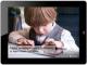 Boy solving math on a tablet