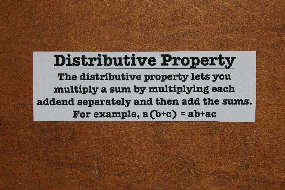 distributive property algebra