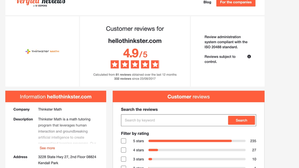 Thinkster Math: Verified Reviews