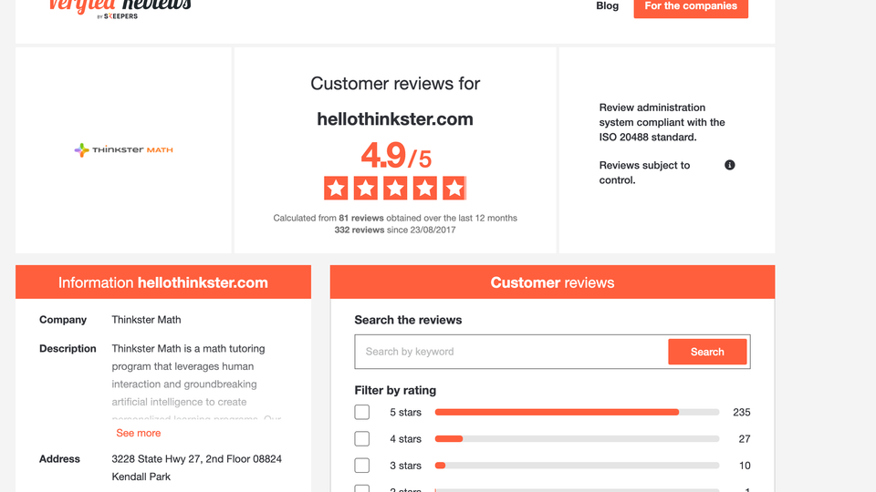 Thinkster Math: Verified Reviews