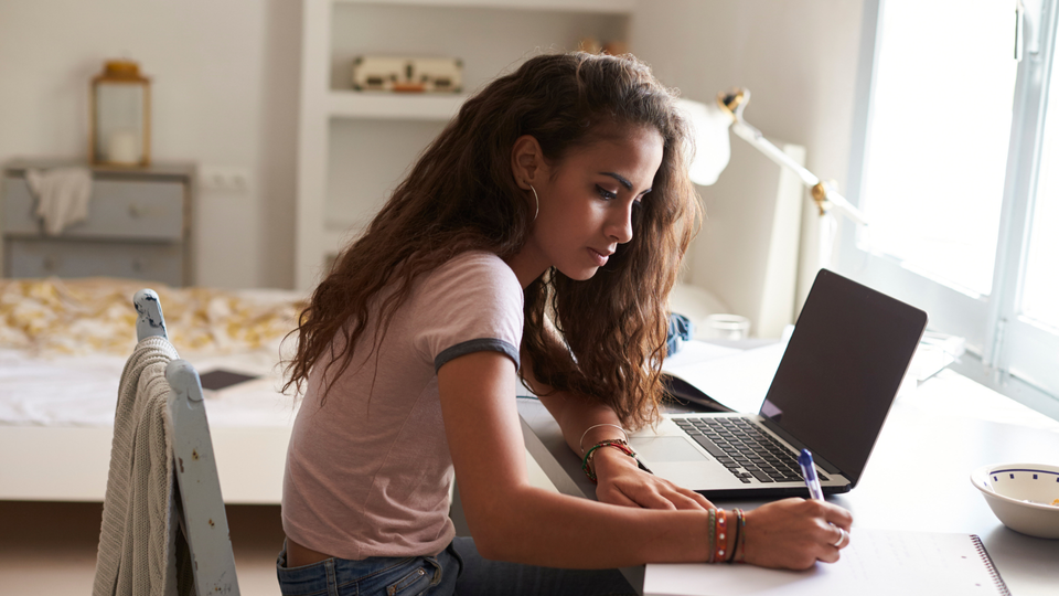 Teen Girl Doing Homework