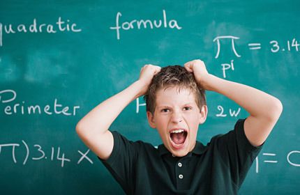 Boy frustrated in classroom