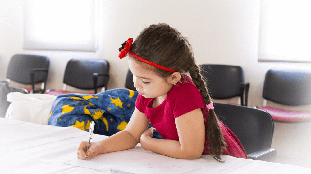 Girl studying