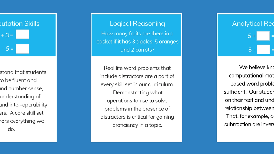 Computational skills and analytical reasoning