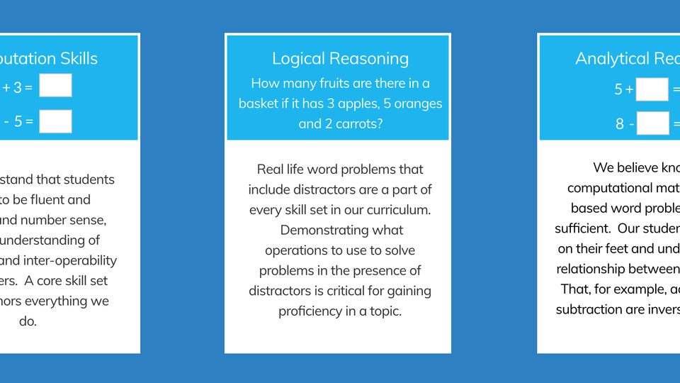 Computational skills and analytical reasoning