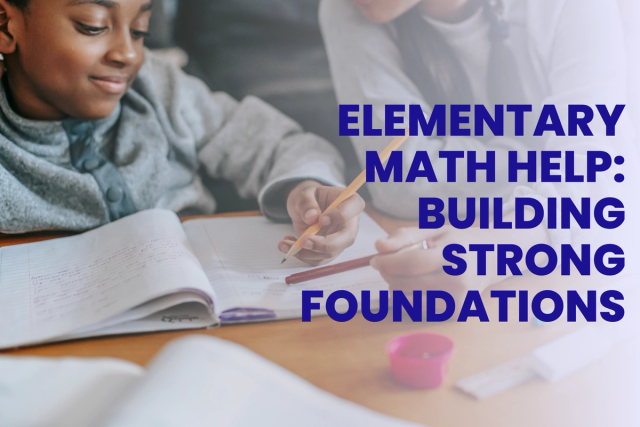 Tutor helping a child with elementary math homework, focusing on building strong foundational skills.