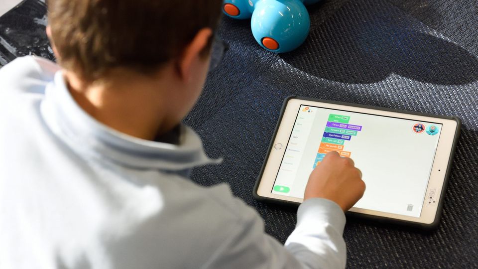 Kid with tablet