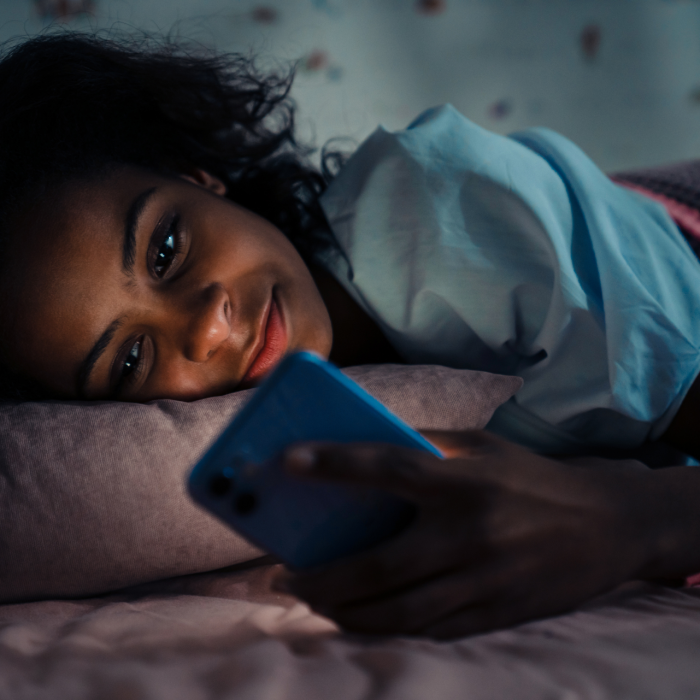 Student on Phone During Bedtime