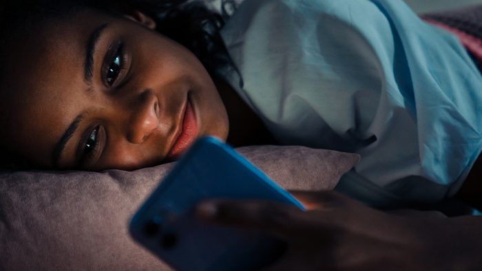 Student on Phone During Bedtime