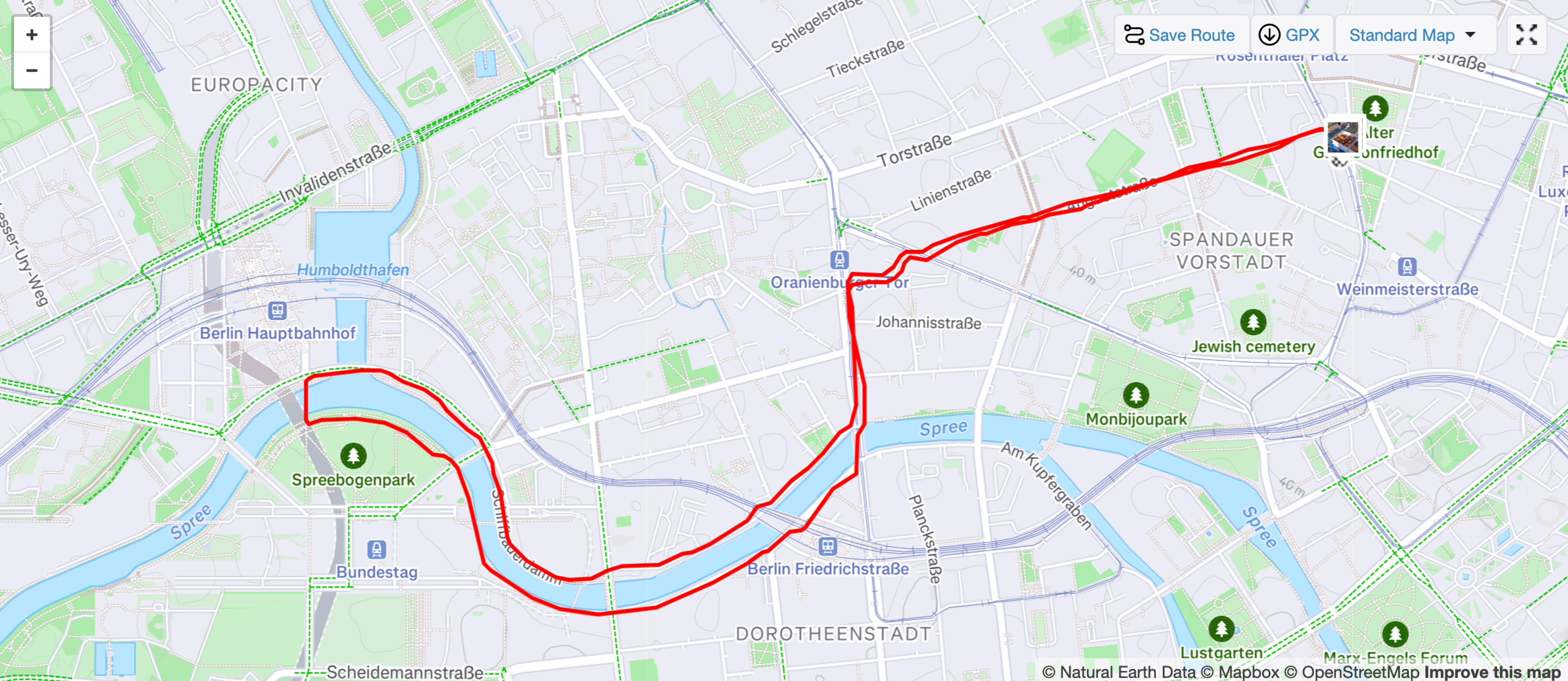 ANTE Laps regular route (January 2025)