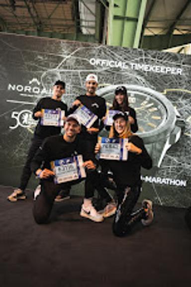 Mariona with the NORQAIN Challenge winners at the Berlin Expo | Photo by Mitch Productions