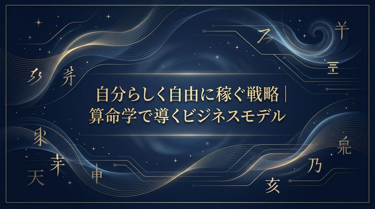 自分らしく自由に稼ぐ戦略｜算命学で導くビジネスモデル