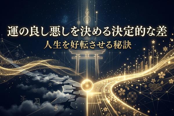 運の良し悪しを決める決定的な差｜人生を好転させる秘訣