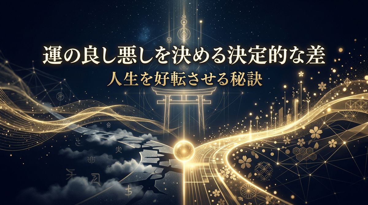 運の良し悪しを決める決定的な差｜人生を好転させる秘訣